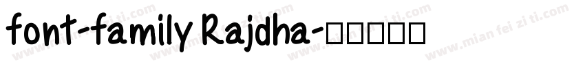 font-family Rajdha字体转换